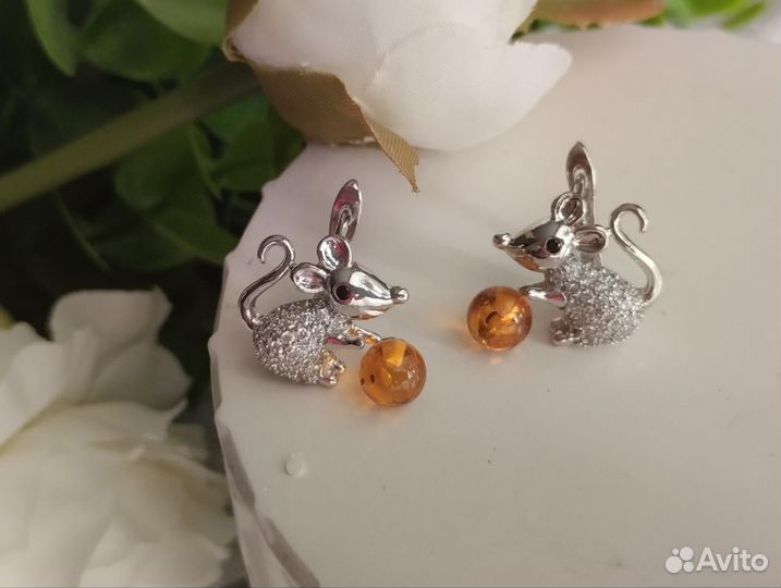 Серьги серебро