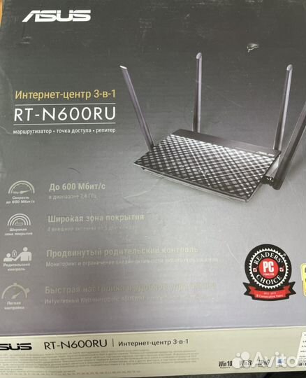 Роутер интернет центр 3-в-1 asus rt-n600ru