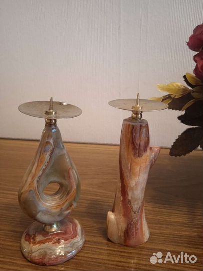 Подсвечники с натурального камня