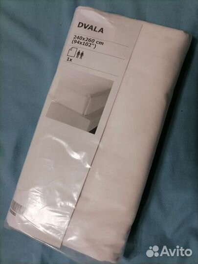 Простынь IKEA икеа dvala 240х260