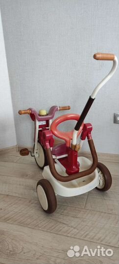 Велосипед 3х колёсный с ручкой Коляска