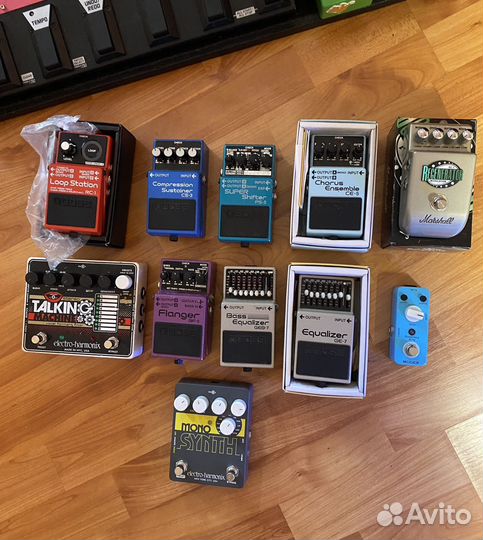 Педали гитара и бас, много