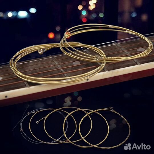 Струны для гитары 6шт металл