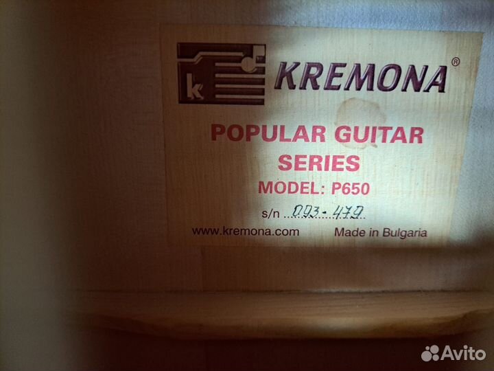 Гитара kremona p650