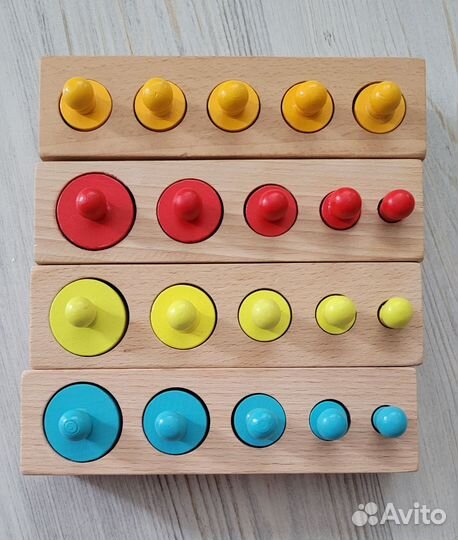 Развивающие игрушки цилиндры вкладыши