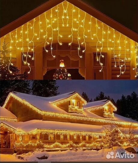 Гирлянда уличная бахрома