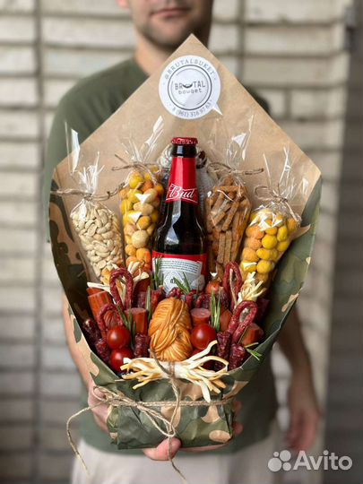 Букет Мужской Мясной Съедобный Конверт