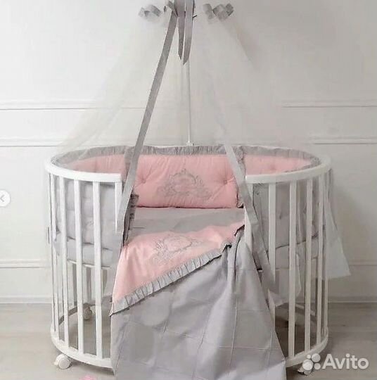 Детская кровать mika 7 в 1 с маятником и матрасами