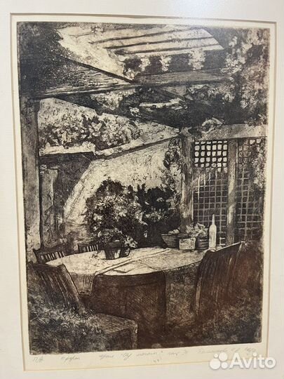 Картина графика, офорт по технологии Дюрера