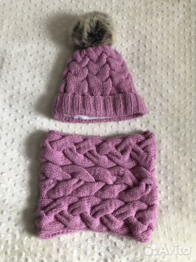 Шапка и снуд для девочки