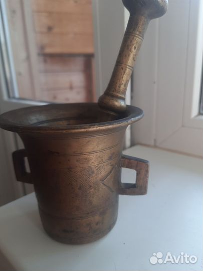 Ступка с пестиком латунь