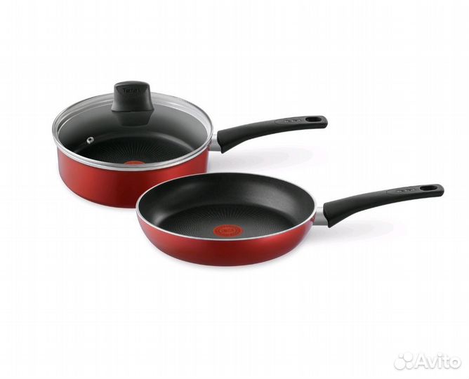 Набор посуды tefal daily expert с крышкой, 24/26см