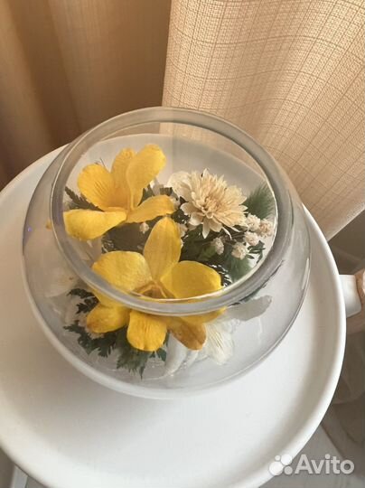 Стабилизированные цветы в стекле