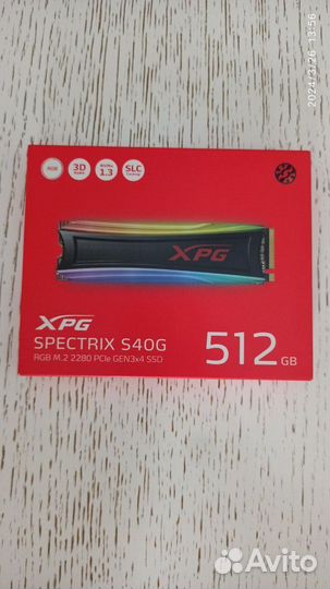 SSD накопитель Adata XPG spectrix S40G RGB M.2 228