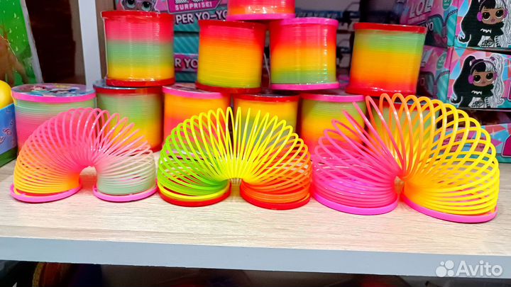 Пружинка радуга оптом