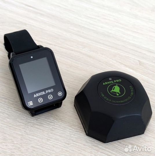 Кнопка вызова официанта модель Бургер и часы Элит