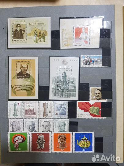 Почтовые марки альбом ГДР 1950-1990 годов 2 часть