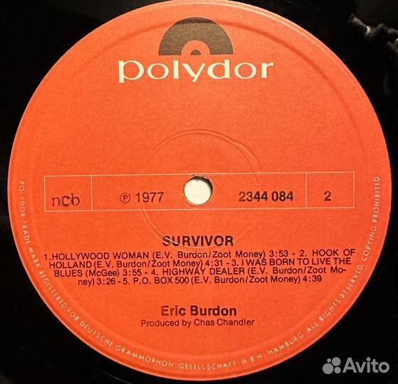 Eric Burdon – Survivor (Скандинавия 1977г.)