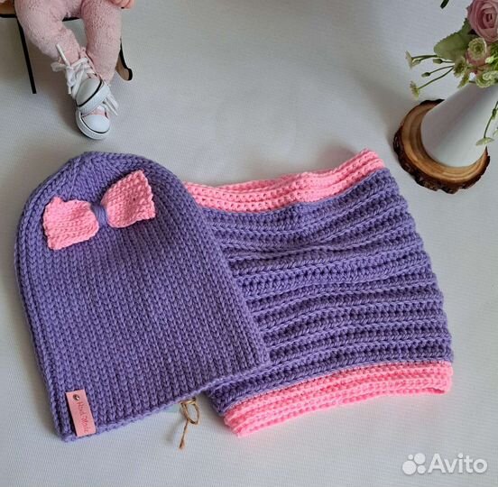 Шапка и снуд для девочки