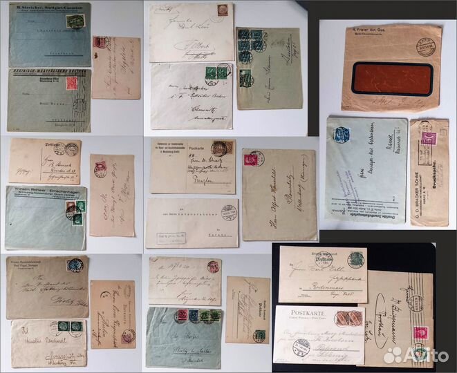 Конверты и п карточки 3 шт Германия 1875-29 год