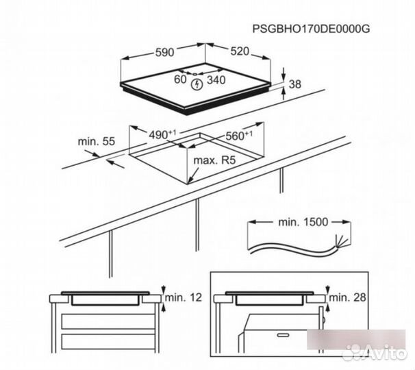 237793 Варочная панель Electrolux CPE6433KF