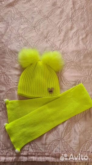 Шапочка с шарфиком для девочки