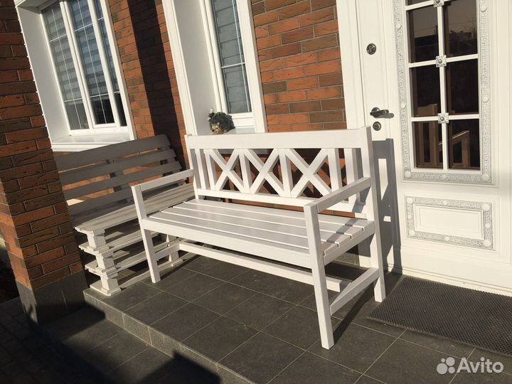 Садовая мебель. Лавка Скамейка деревянная прованс