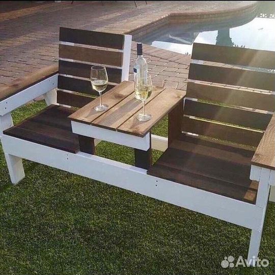 Садовая скамейка, кресло Адирондак