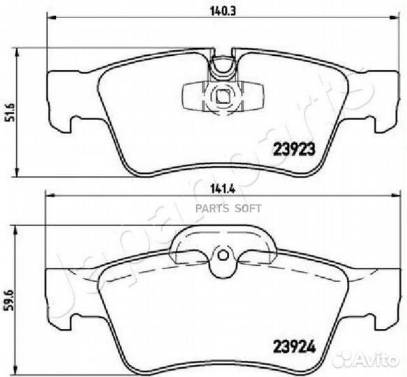 Japanparts PP-0515AF Колодки тормозные mercedes-be