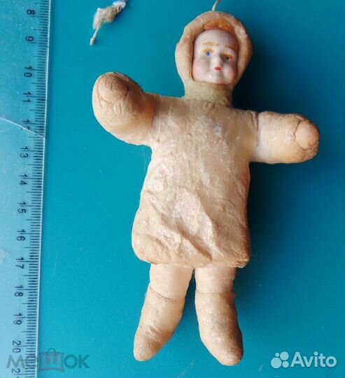 Девочка В шубке вата SR елочная игрушка ватная