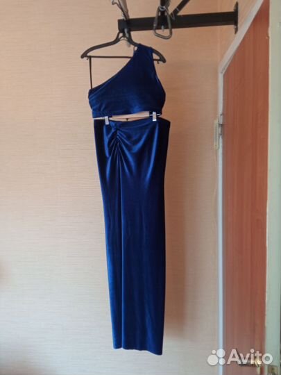 Тренировочный костюм для танцев синий 44