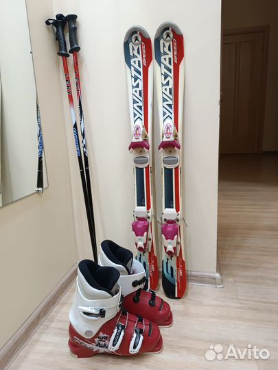 Горные лыжи детские с ботинками и палки