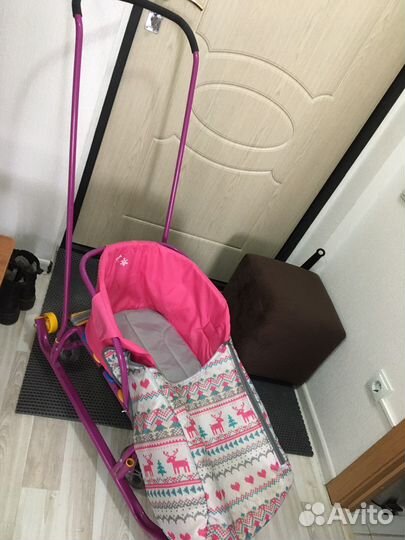 Санки коляска на колесах