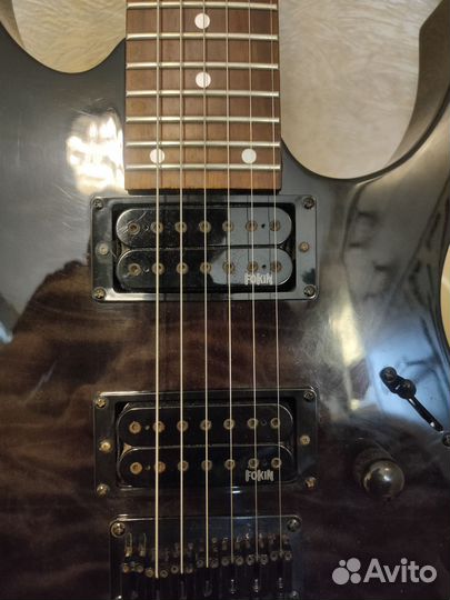 Семиструнная электрогитара ibanez GRG7221QA-TKS