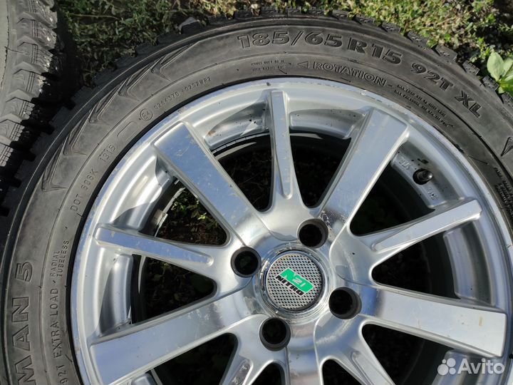 R15, 185/65, 4x100, Nokian