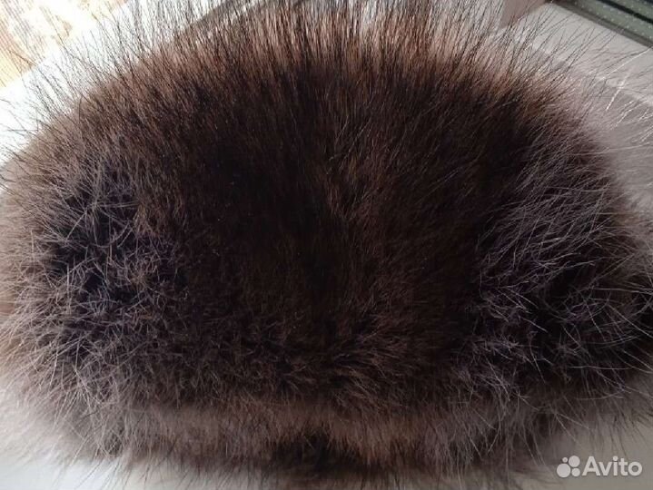 Шапка ушанка из енота