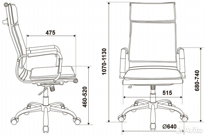 Компьютерное кресло Бюрократ CH-993 д/руководителя