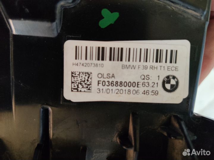 Бмв X2 F39 2018- Фонарь правый наружный 9371