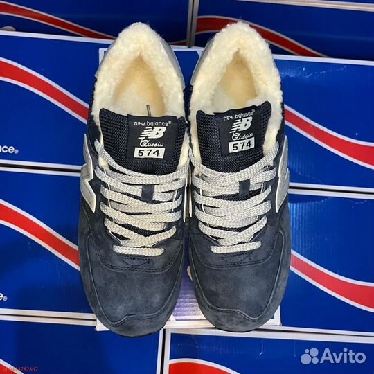 Кроссовки New Balance 574 зимние с мехом