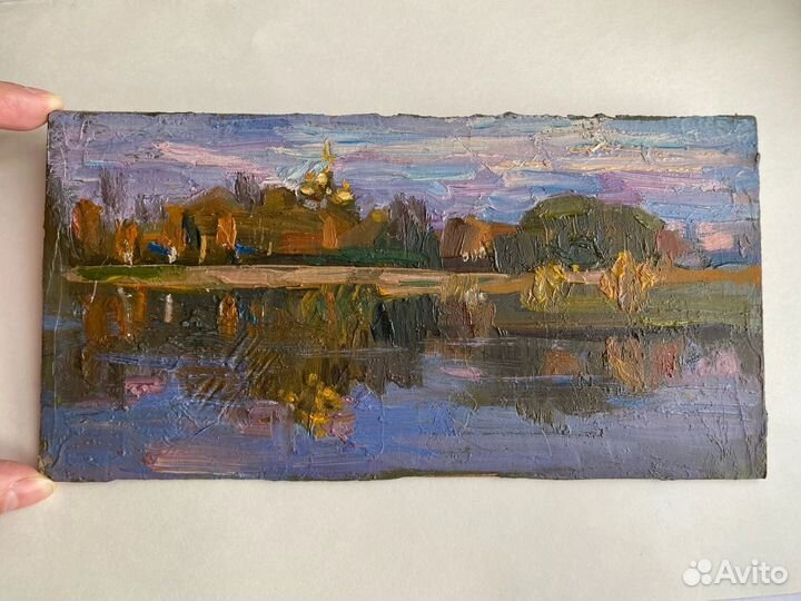 Картина маслом этюд живопись пейзаж