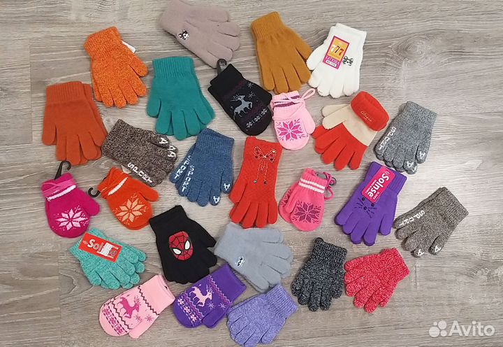 Перчатки и варежки детские осень-весна