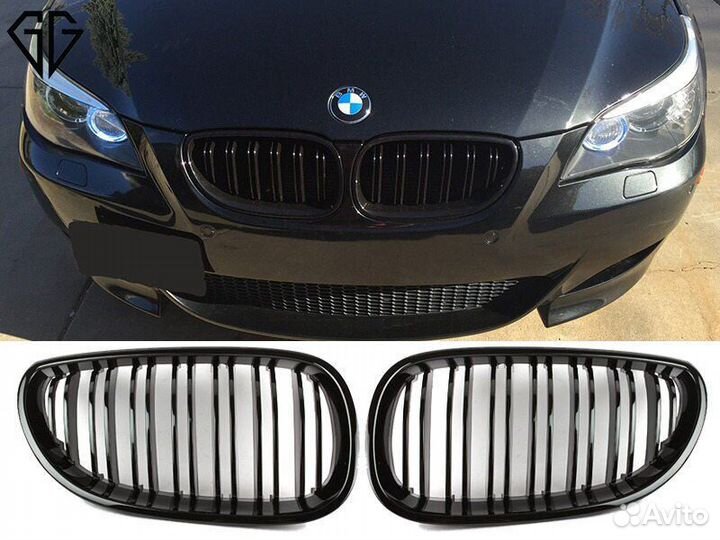 Ноздри решетка bmw e60 черные