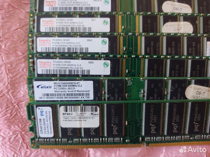 Продам память для PC и ноутбука DDR1,2,3
