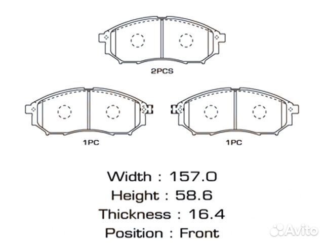 Колодки дисковые передние infiniti m35/m45 06-07/f