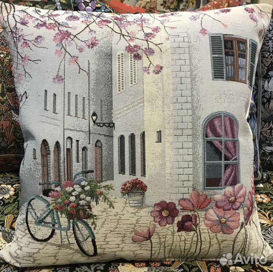 Наволочки декоративные гобеленовые Париж Санторини