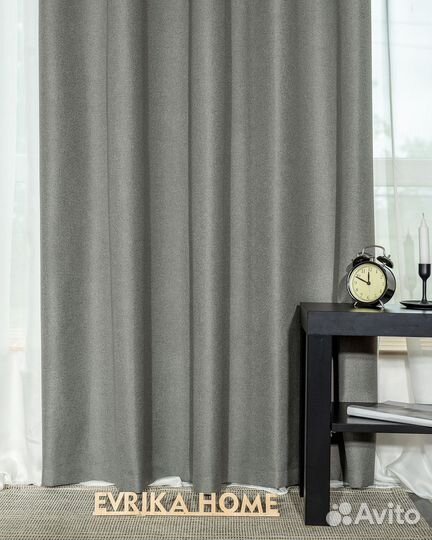 Шторы блэкаут Массимо пепельный