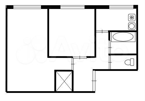 2-к. квартира, 37,5 м², 4/5 эт.