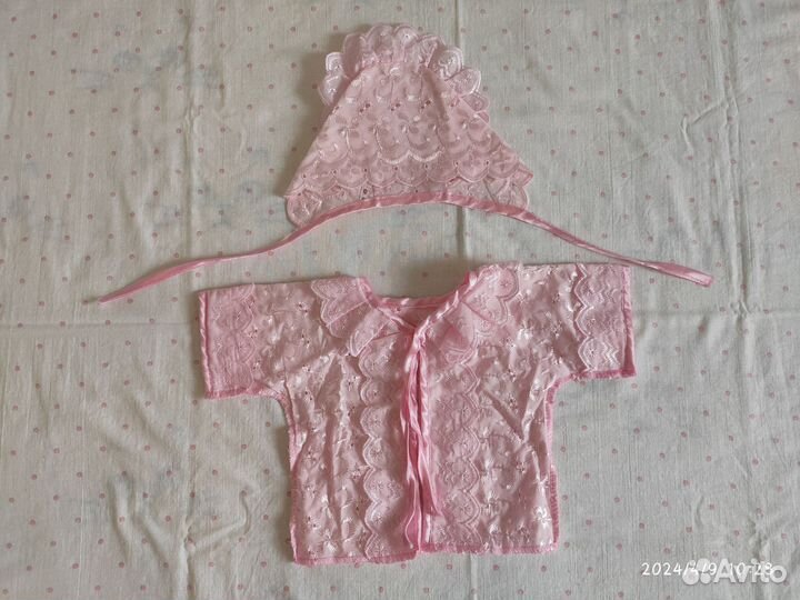 Крестильный набор для девочки 56-62