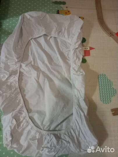 Простынь на резинке детская Икея лен 60120 бу