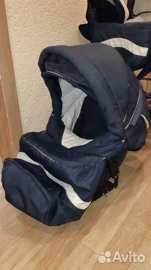 Коляска 2 в 1 Adbor Marsel Classic Navy Blue